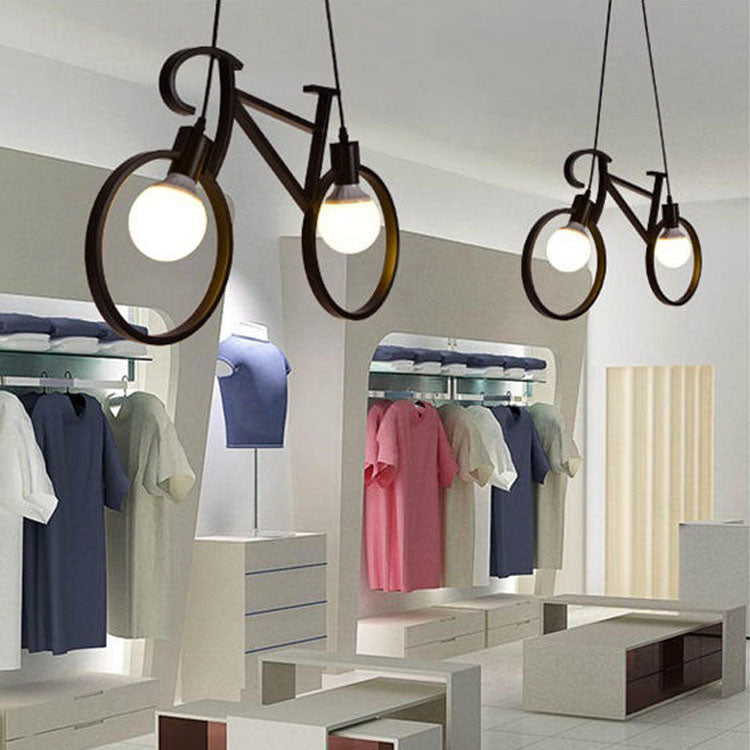 Lámpara de Araña de Hierro Creativa Contemporánea de 2 Luces para Sala de Estar 