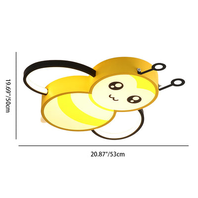 Cartoon Creative Bees Acrylic Iron LED Flush Mount Ceiling Light