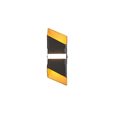 Lámpara de Aplique de Pared LED Impermeable de Haz Arriba y Abajo Cuadrado Industrial Contemporáneo para Patio Exterior 