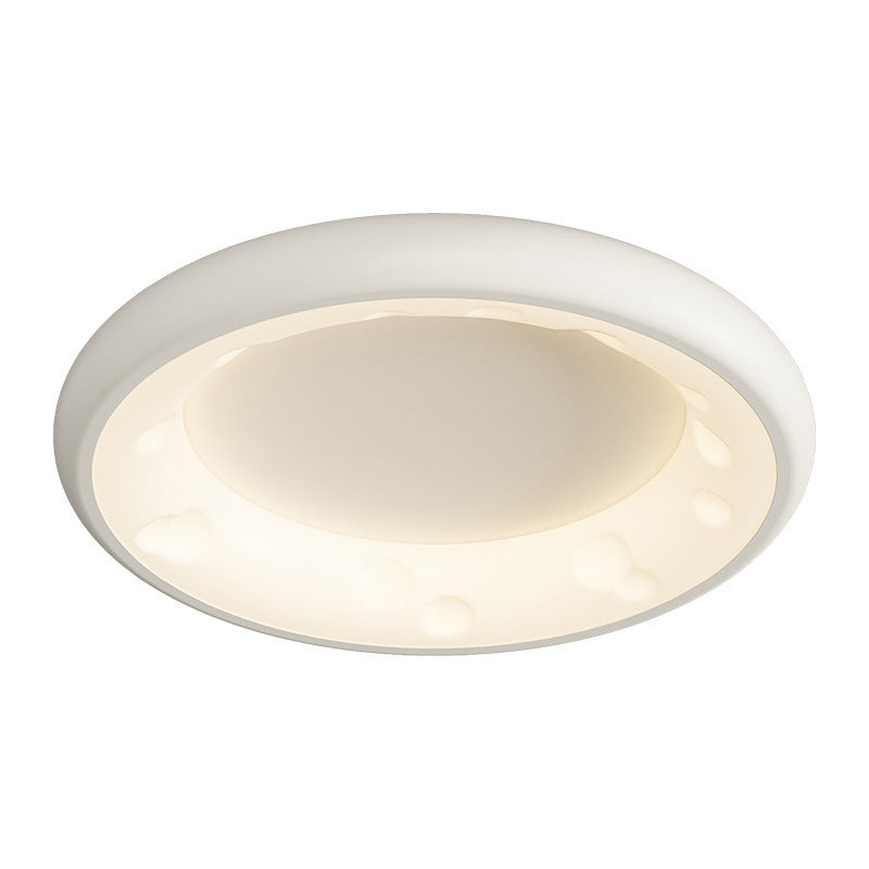 Moderne minimalistische Käsecreme Acryl Eisen LED Unterputz Deckenleuchte für Schlafzimmer 