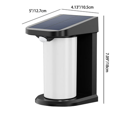 Applique Murale Extérieure LED Cylindre Solaire Étanche Minimaliste Moderne PC ABS Pour Jardin 