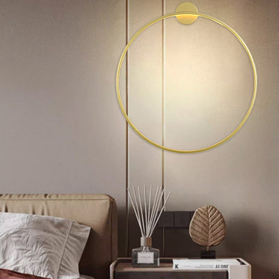 مصباح حائط LED دائري من الألومنيوم والأكريليك بتصميم حديث وبسيط لغرفة النوم 
