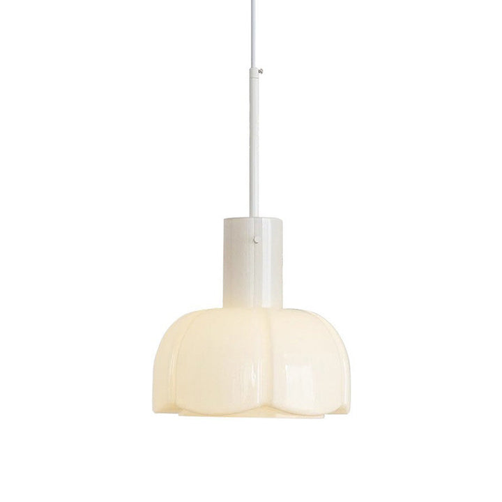 Traditional French Pastoral Flower Bud Glass 1-Light Pendant Light For Living Room