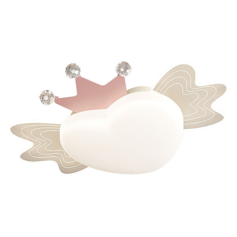 Luz de techo LED empotrada de hierro PE con forma de avión de arte moderno Deco con forma de corazón para sala de estar 
