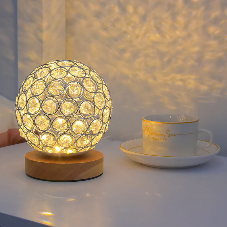 Modern Minimalist Round USB Rechargeable LED Night Light Table Lamp