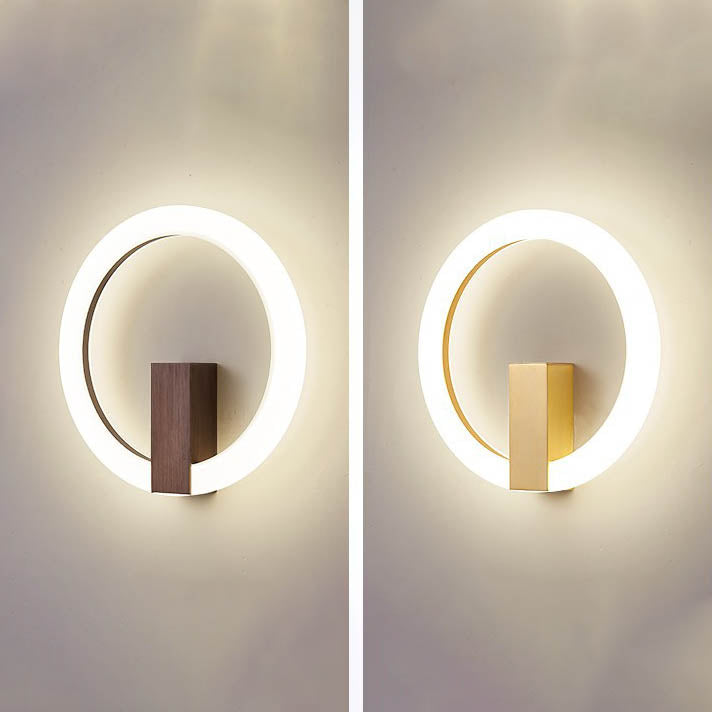 Moderne minimalistische runde Eisen-Aluminium-PVC-LED-Wandleuchte für das Schlafzimmer 