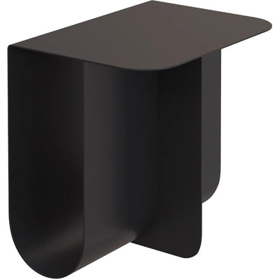 Mesa Auxiliar Moderna Minimalista Redonda Rectangular en Forma de T de Hierro y Acero Inoxidable con 1 Almacenamiento para Dormitorio 