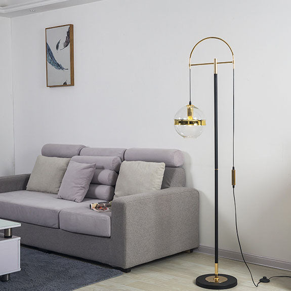 Nordic Minimalist Art Glas Hängende Kugel 1-Licht Stehende Stehlampe 