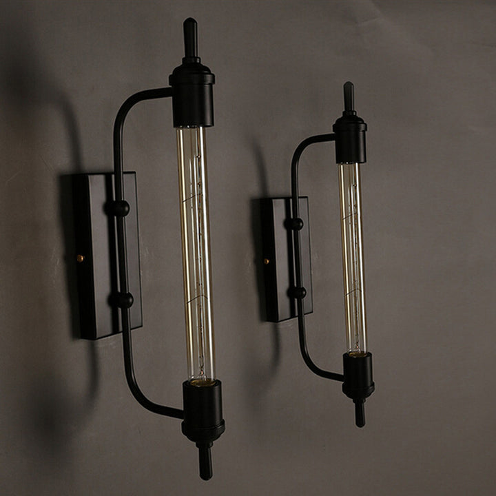 Traditional Vintage Steam Tube Iron 1-Light Wall Sconce Lamp For Living Room