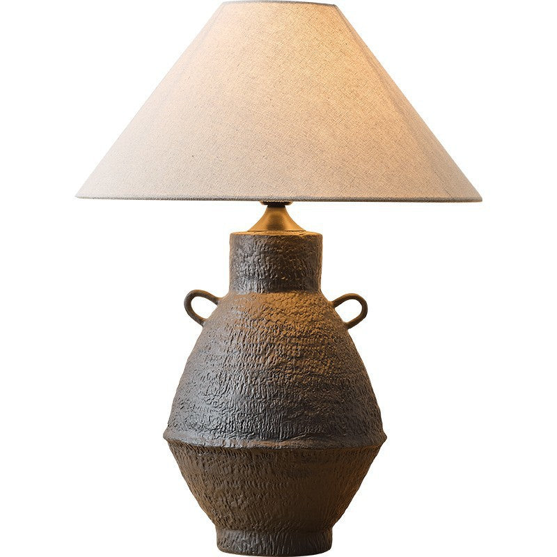 Traditionelle japanische Glaskeramik-Stoff-Tischlampe mit 1 Licht für Wohnzimmer 