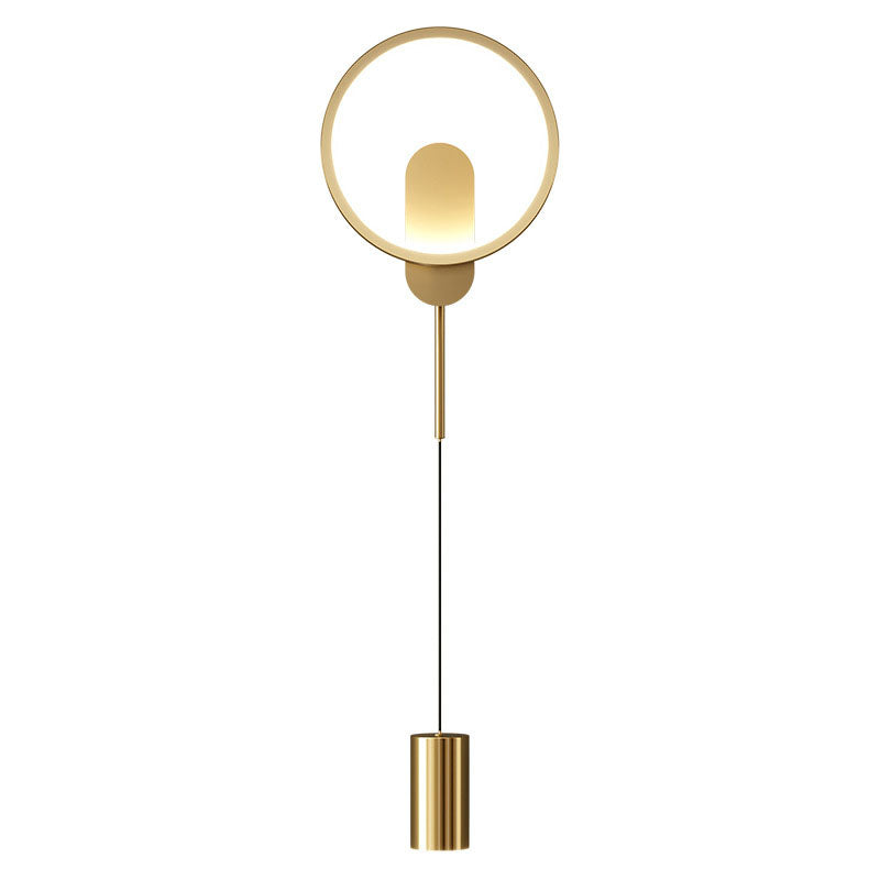Moderne Luxus Wandlampe aus Schmiedeeisen und Acrylzylinder mit LED für das Wohnzimmer 