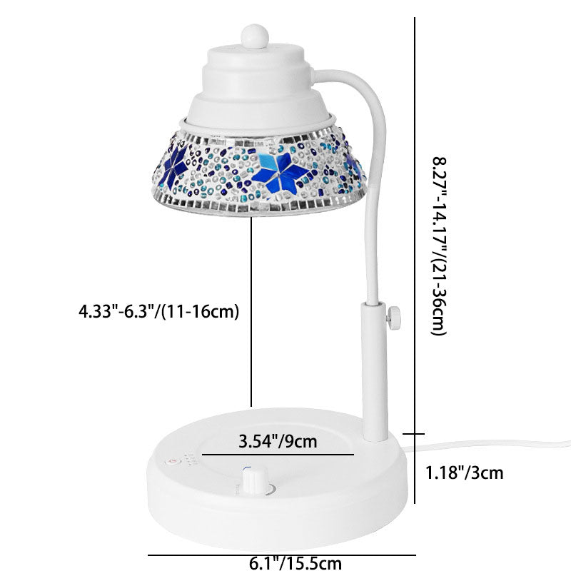 Lampe de table en cire fondante à aromathérapie 1 lumière en cristal plastique fer cylindre disque scandinave contemporain pour chambre à coucher 