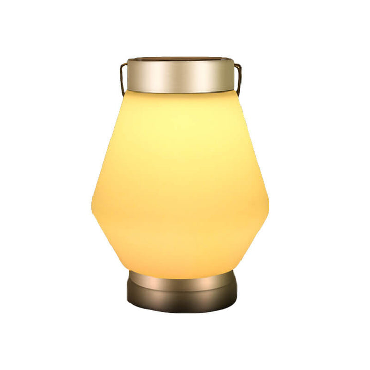 Lampe LED extérieure de camping à polygone matériel portable solaire 