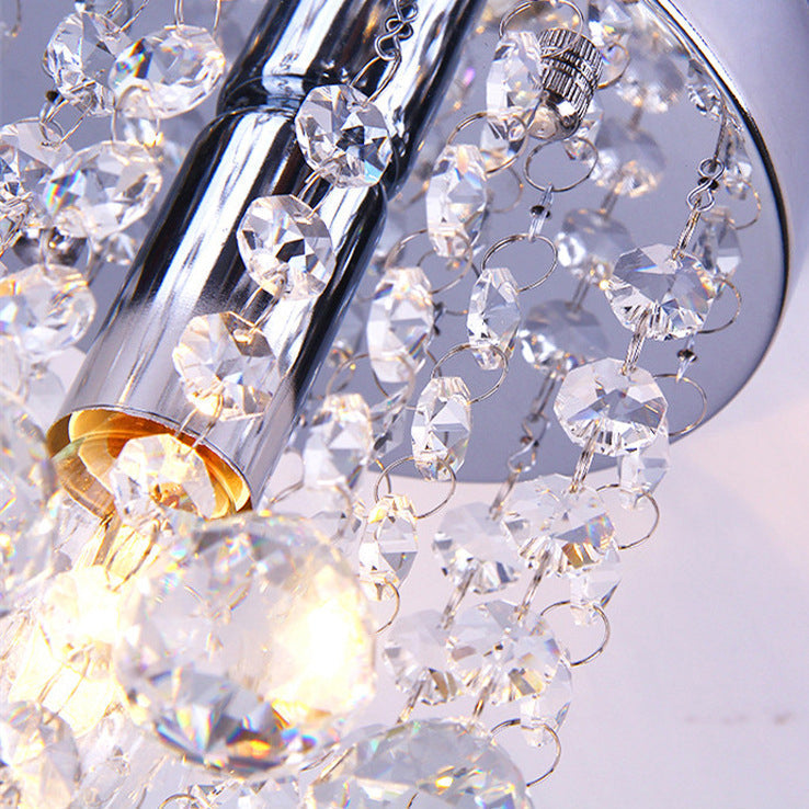 Hardware de lujo contemporáneo, deslumbrantes cuerdas de cristal, luz de techo empotrada de 1 luz para pasillo 