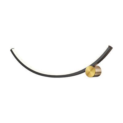 Moderne minimalistische Arc Aluminium Streifen Acryl LED Wandleuchte Lampe für Wohnzimmer 