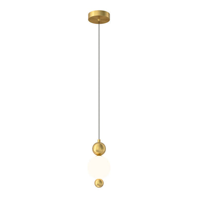 Minimalist Light Luxury Glass Ball String Copper LED Pendant Light