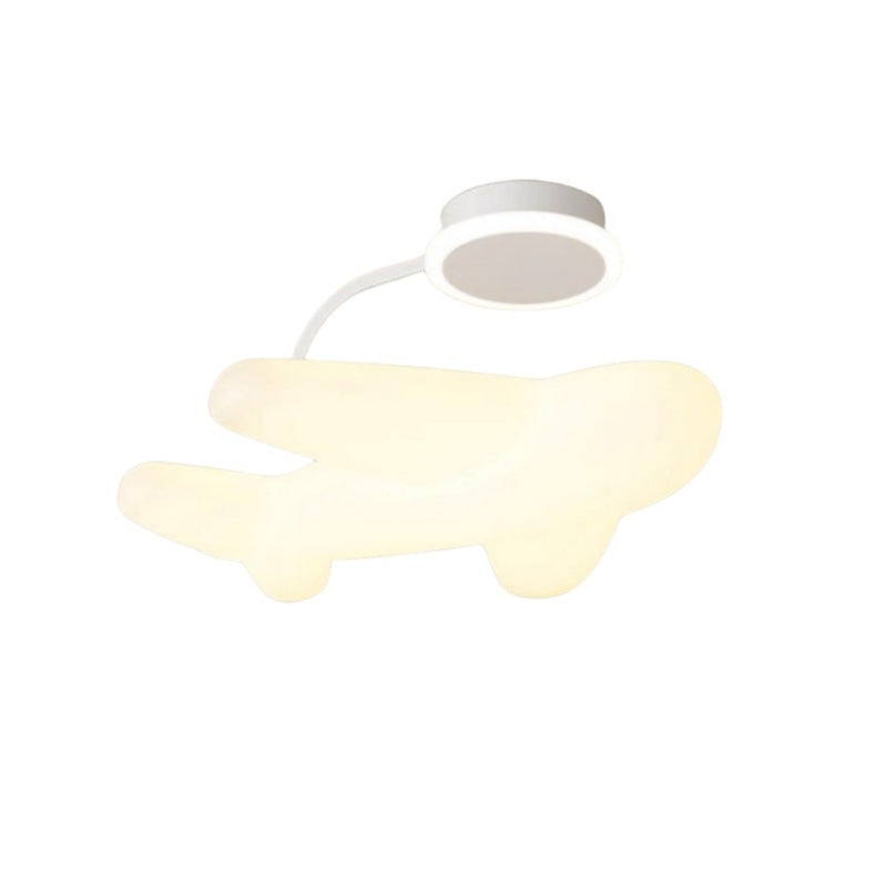 Moderne Einfachheit Kinder Eisen PE Flugzeug LED Semi-Flush Mount Deckenleuchte für Schlafzimmer 