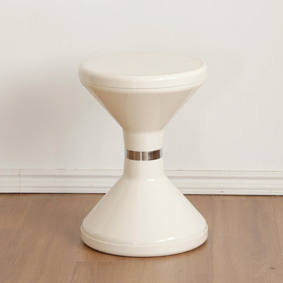 Contemporary Creative Round Plastic Vanity Stool Backless Armless For Living Room
