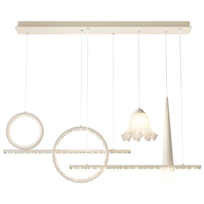 Lustre LED contemporain de luxe avec abat-jour en verre en forme de boule géométrique pour salon 