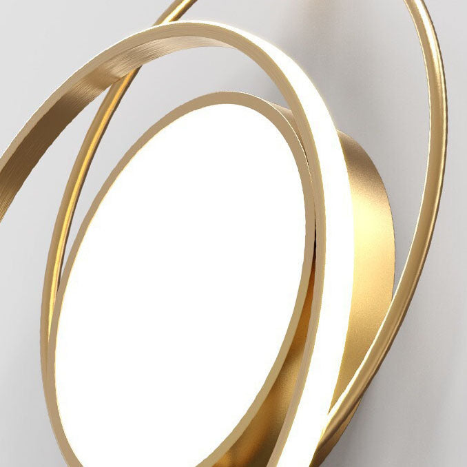 Zeitgenössische Einfachheit Acryl Dual Kreis Ring Hardware LED Unterputz Deckenleuchte für Schlafzimmer 