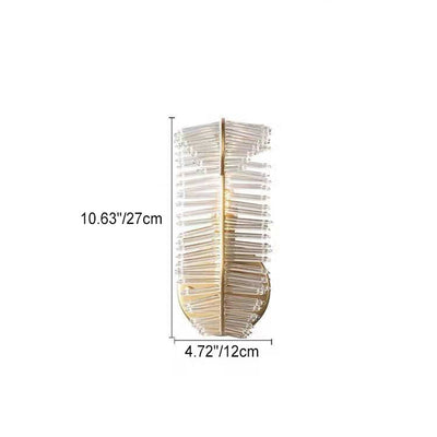 Zeitgenössische kreative Blatt Eisen Glas 1/2 Licht Wandleuchte Lampe für Wohnzimmer 