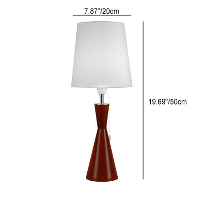 European Minimalist Oak Lamp Body Cotton PC Lampshade 1-Light Table Lamp