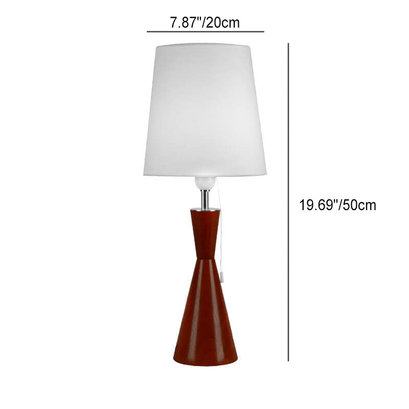 European Minimalist Oak Lamp Body Cotton PC Lampshade 1-Light Table Lamp