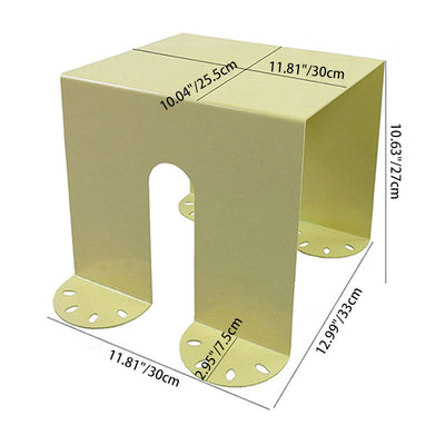 Table d'appoint carrée minimaliste moderne en plaque laminée à froid à 4 pieds pour salon 
