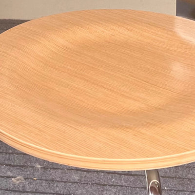 Chaise de salle à manger contemporaine en bois nordique en acier inoxydable avec dossier rond pour salle à manger 