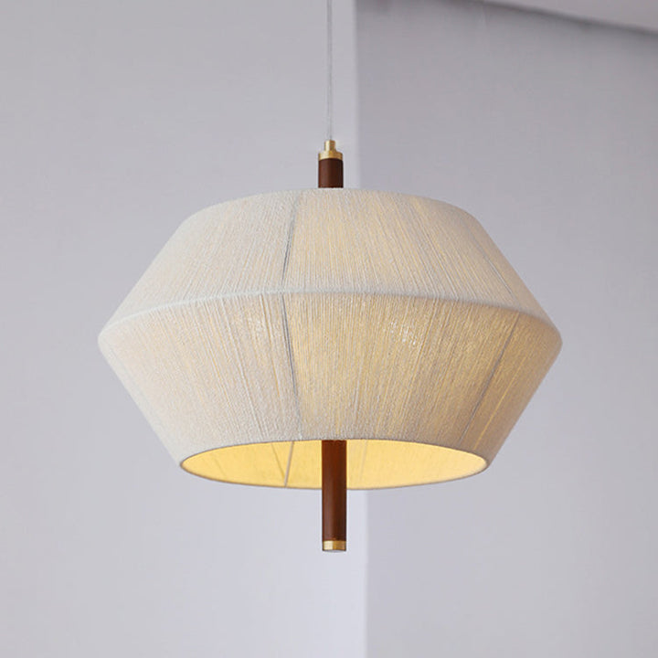 Traditioneller Vintage-Kronleuchter aus Hanfseil, runder Schirm, Holz, 3 Lichter, für Wohnzimmer 