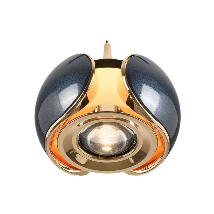 Lustre LED en aluminium ovale minimaliste moderne pour salon 