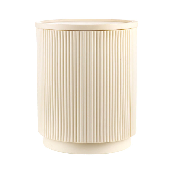 Modern Minimalist Cylinder PE Plastic Nightstand 2-Cabinet For Bedroom