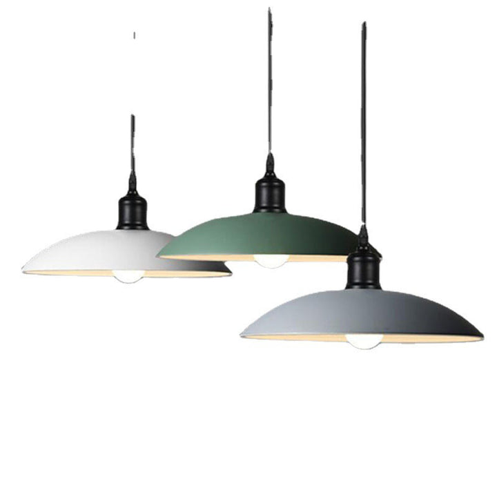 Suspension luminaire à disque en fer forgé à personnalité simple industrielle 1 lumière 