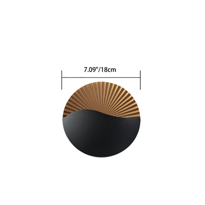 Applique murale extérieure moderne minimaliste étanche en aluminium avec LED et coque ronde pour jardin 