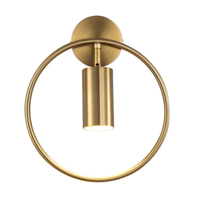 Applique murale moderne simplicité en fer cercle cylindre 1 lumière pour chevet 