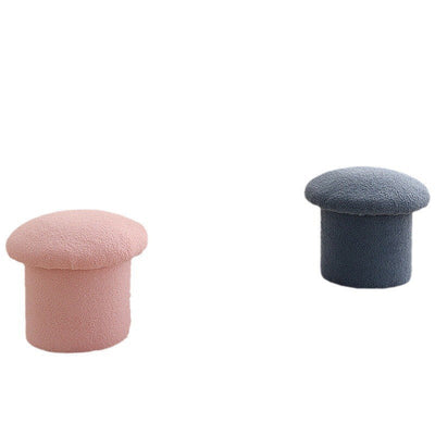 Pouf repose-pieds en velours de forme champignon pour salon, simplicité contemporaine 