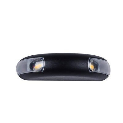 Zeitgenössische Einfachheit rechteckige Aluminiumglas LED Wandleuchte Lampe für Garten 