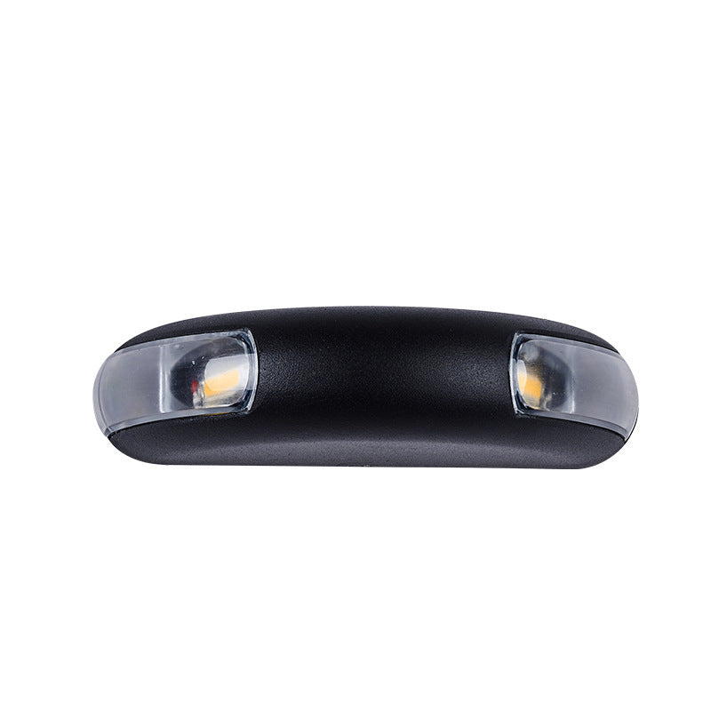 Zeitgenössische Einfachheit rechteckige Aluminiumglas LED Wandleuchte Lampe für Garten 