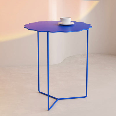 Mesa de Café de Metal de Hierro con Ola Cuadrada Redonda Rectangular Creativa Contemporánea para Sala de Estar 