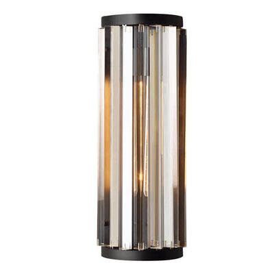 Vintage Minimalist Half-Cylinder Crystal 1-Light Wall Sconce Lamp