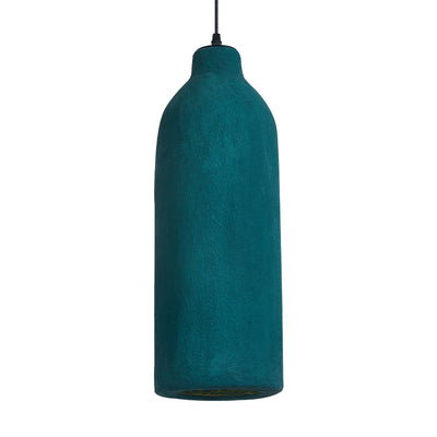 Contemporary Scandinavian Polystyrene Bottle 1-Light Pendant Light For Dining Room