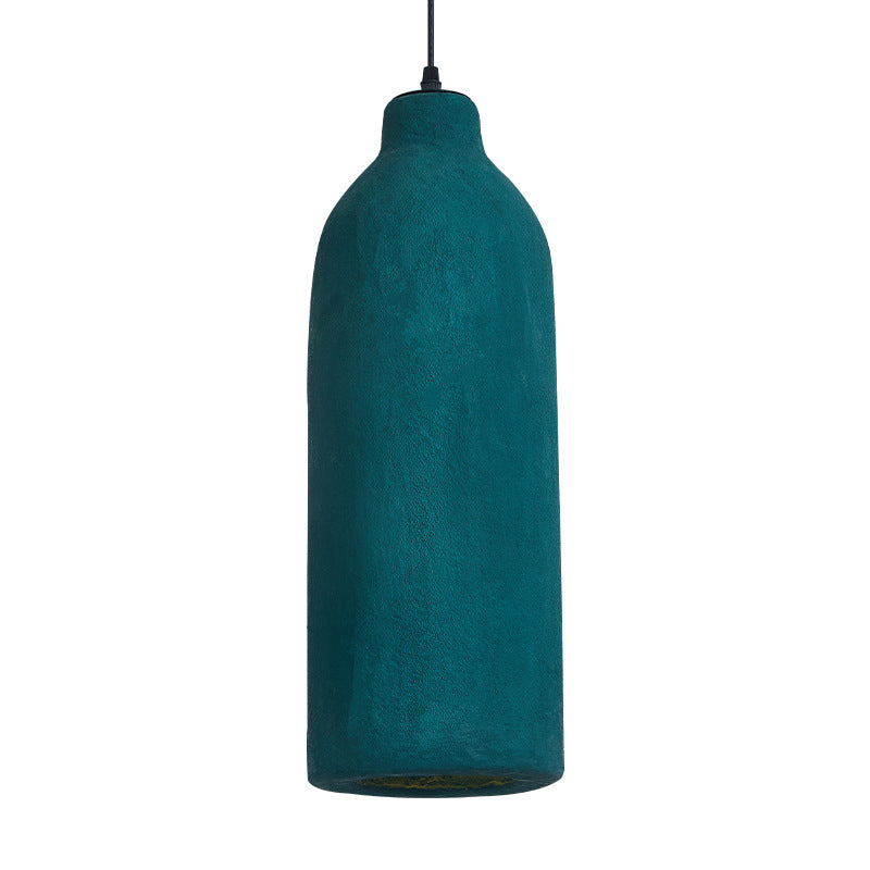 Contemporary Scandinavian Polystyrene Bottle 1-Light Pendant Light For Dining Room