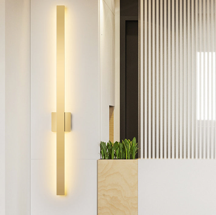 Moderne minimalistische lange Streifen Eisen Acryl LED Wandleuchte Lampe für Wohnzimmer 