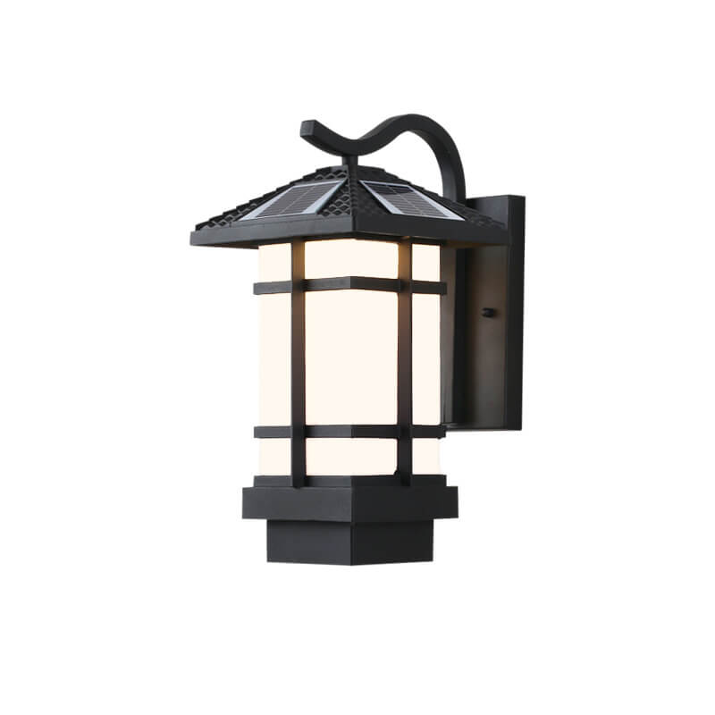 Lámpara de Aplique de Pared para Paisaje de Patio al Aire Libre LED Impermeable Solar Industrial 