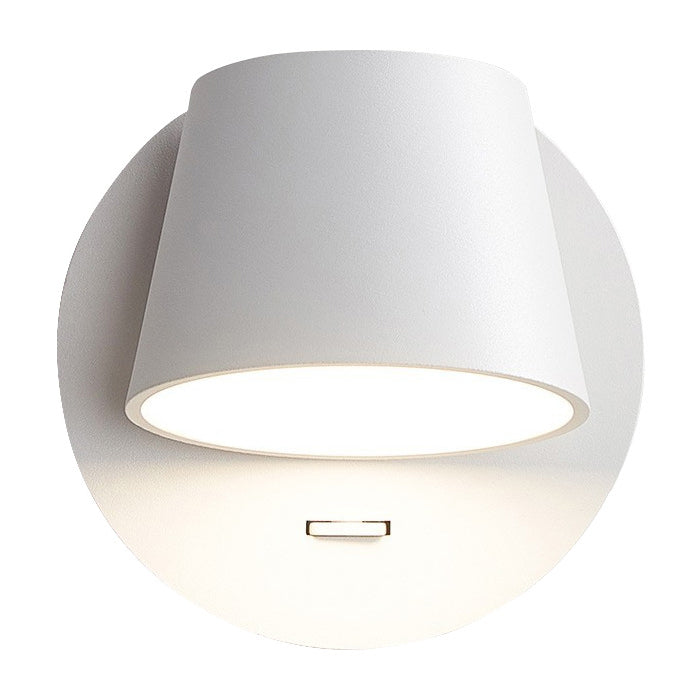 Modern Minimalist Dome Frosted Rotatable Aluminum LED Reading Wall Sconce Lamp For Bedroom