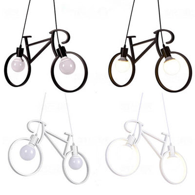 Modern Creative Bicycle Shape Iron 2-Light Kids Chandelier