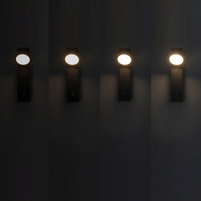 مصباح حائط LED بتصميم بسيط وحديث مصنوع من الألومنيوم والحديد والأكريليك بشكل مكعب دائري للجانب السرير 