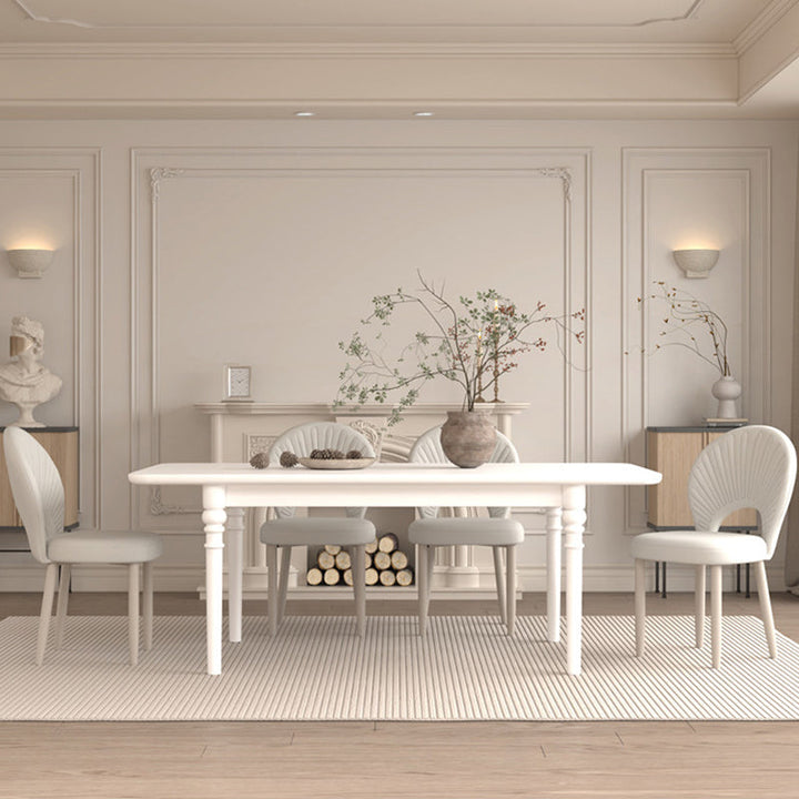 Moderner minimalistischer gebogener halbrunder quadratischer PU-Leder-Eisen-Esszimmerstuhl ohne Armlehne für das Esszimmer 