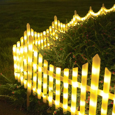 ضوء سياج زخرفي بالطاقة الشمسية LED بشكل متموج إبداعي معاصر للحديقة 