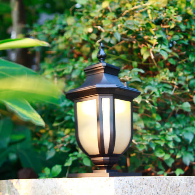 Traditional European Glass Aluminum Cage 1-Light Outdoor Waterproof Landscape Light For Outdoor